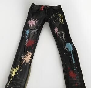 Fifth Loop Denim Black Splattered Paint Jeans